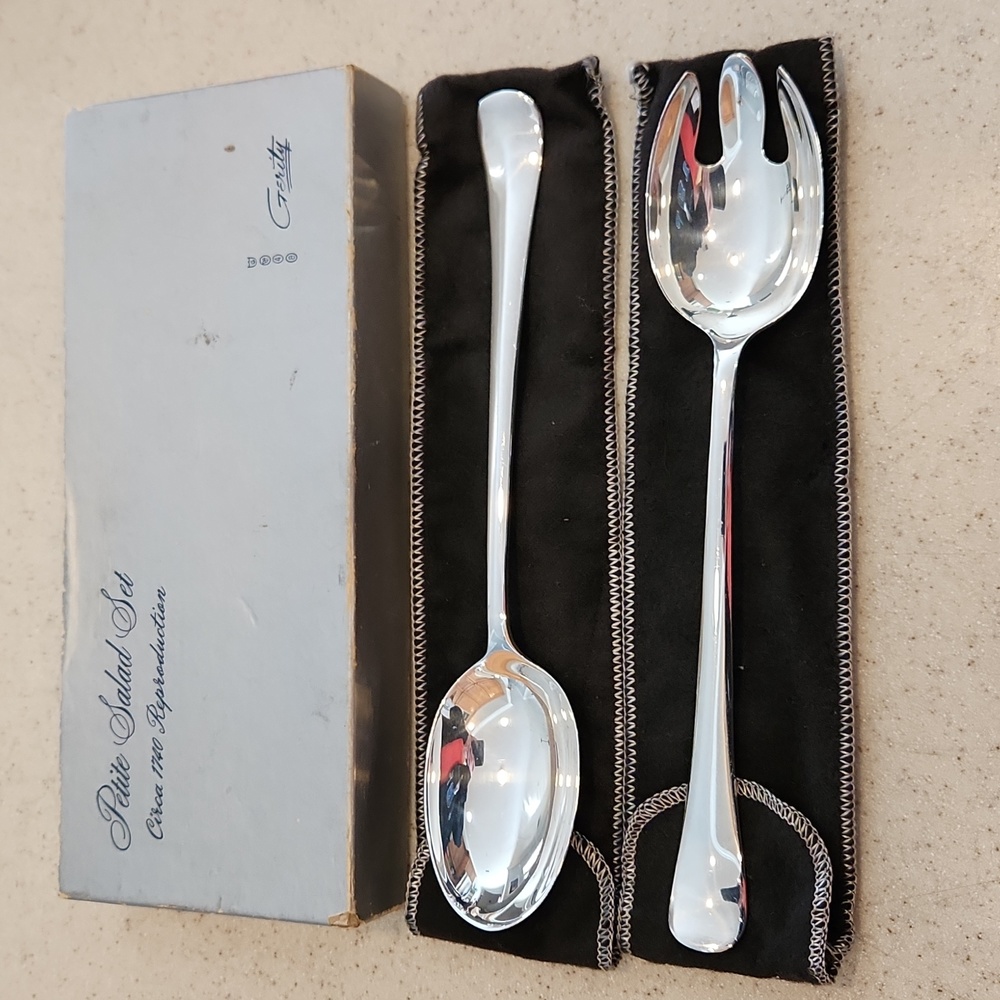 Vintage Gerity Salad Set Large Fork & Spoon